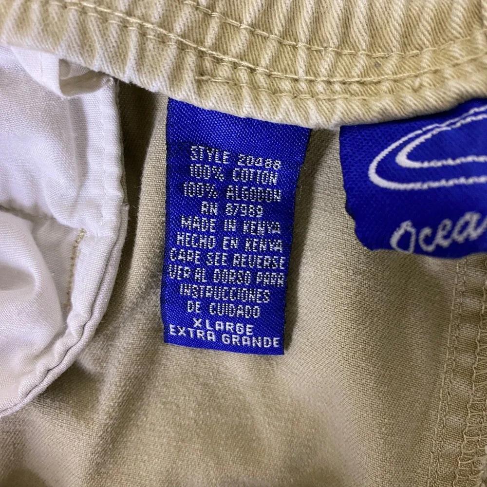 Ocean Pacific Shorts Men's Size‎ XL Khaki Tan Cotton Elastic Waist Relaxed Surf